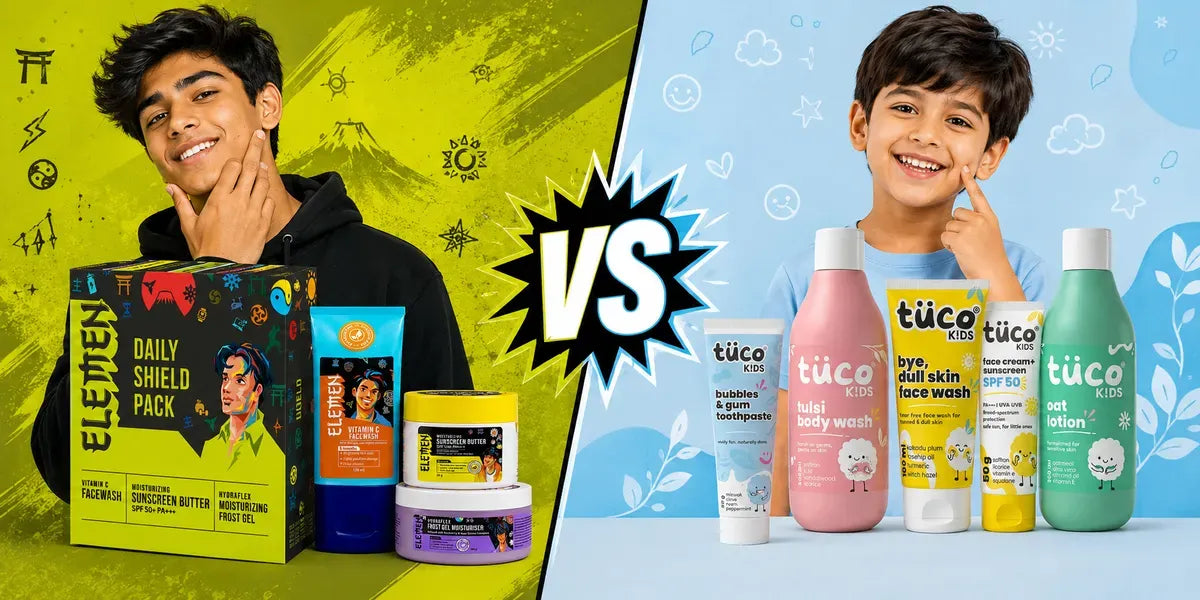 Elemen vs Tuco Kids: Which Skincare Brand is Better for Teenage Boys in India?