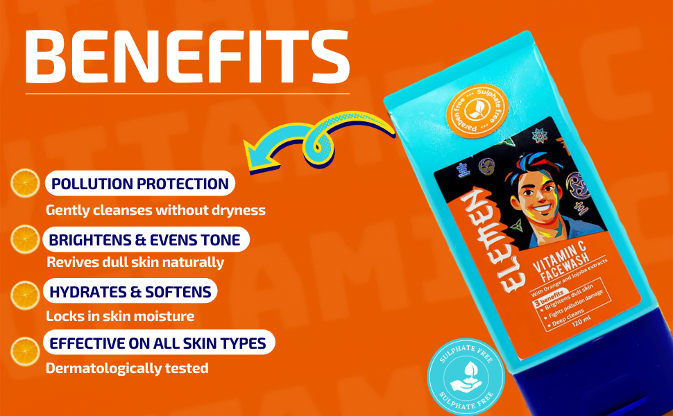 Vitamin C Facewash (120ml) with Jojoba and Orange extracts