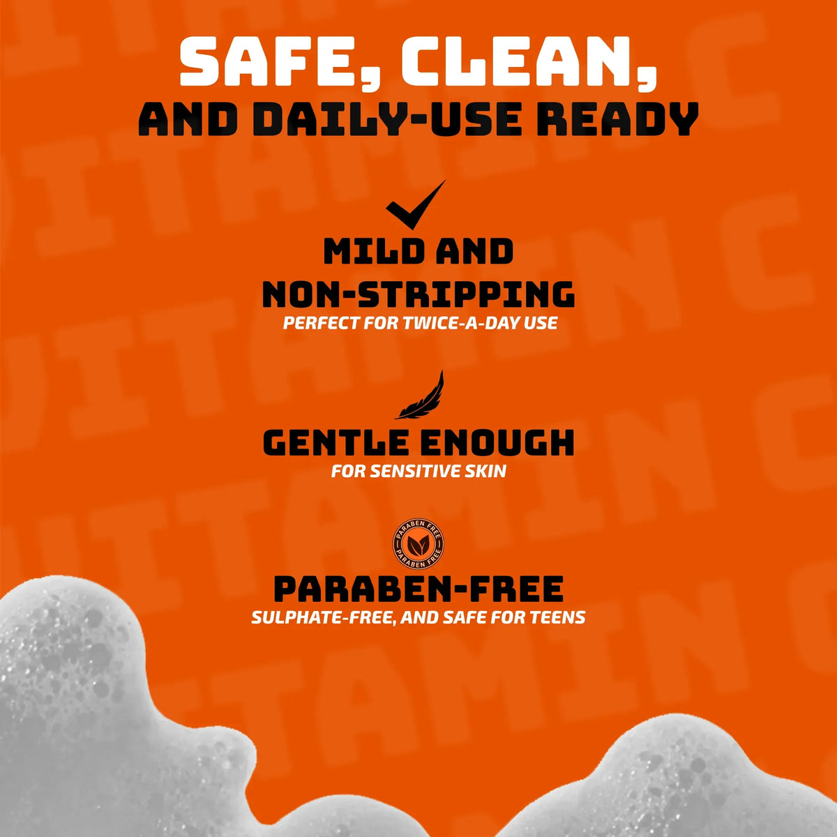 Paraben Free Elemen Vitamin C Facewash for boys and men