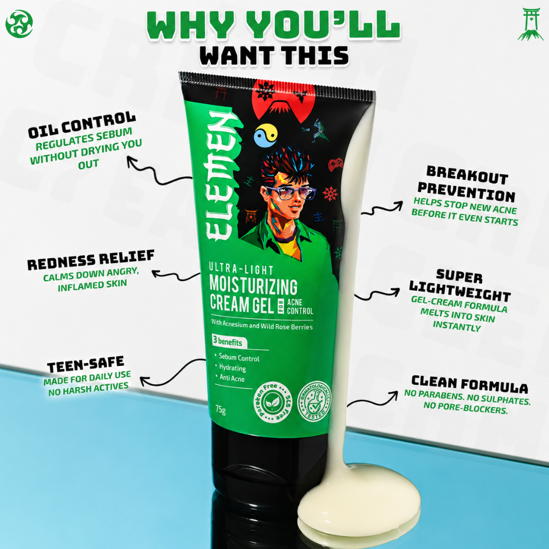 Fast Clear Acne – Ultra-Light Acne Control Cream 75g for Teen Boys' Pimple-Free Look