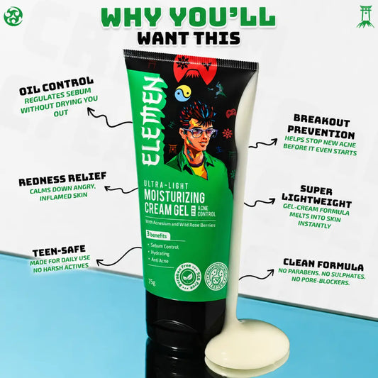 Fast Clear Acne – Ultra-Light Acne Control Cream 75g for Teen Boys' Pimple-Free Look
