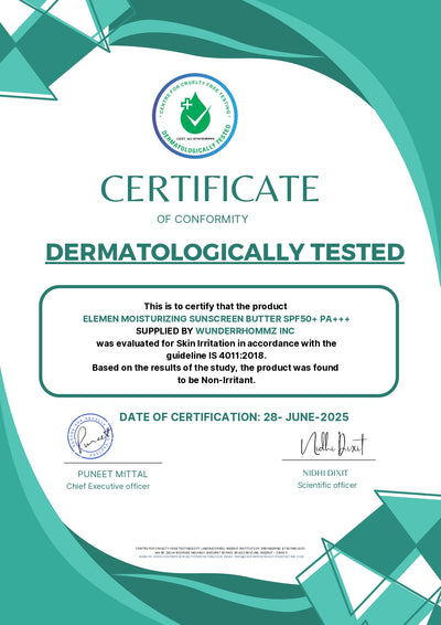 Dermatologically Tested Elemen Teens Moisturizing Sunscreen Butter SPF50+ PA+++